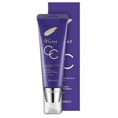 Тональный крем для лица Deoproce Violet CC Cream 