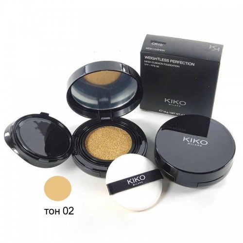 Тональное средство-кушон для лица Kiko Weightless Perfection Mesh Cushion Foundation