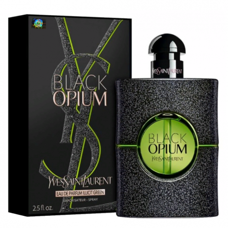 Парфюмерная вода Yves Saint Laurent Black Opium Illicit Green женская (Euro A-Plus качество люкс)
