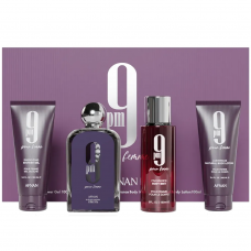 Подарочный набор Afnan 9 PM Pour Femme Purple 4 в 1 (ОАЭ)