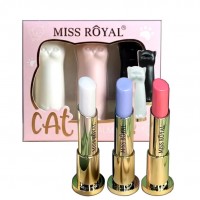 Набор бальзамов для губ Miss Royal Cat 3 в 1